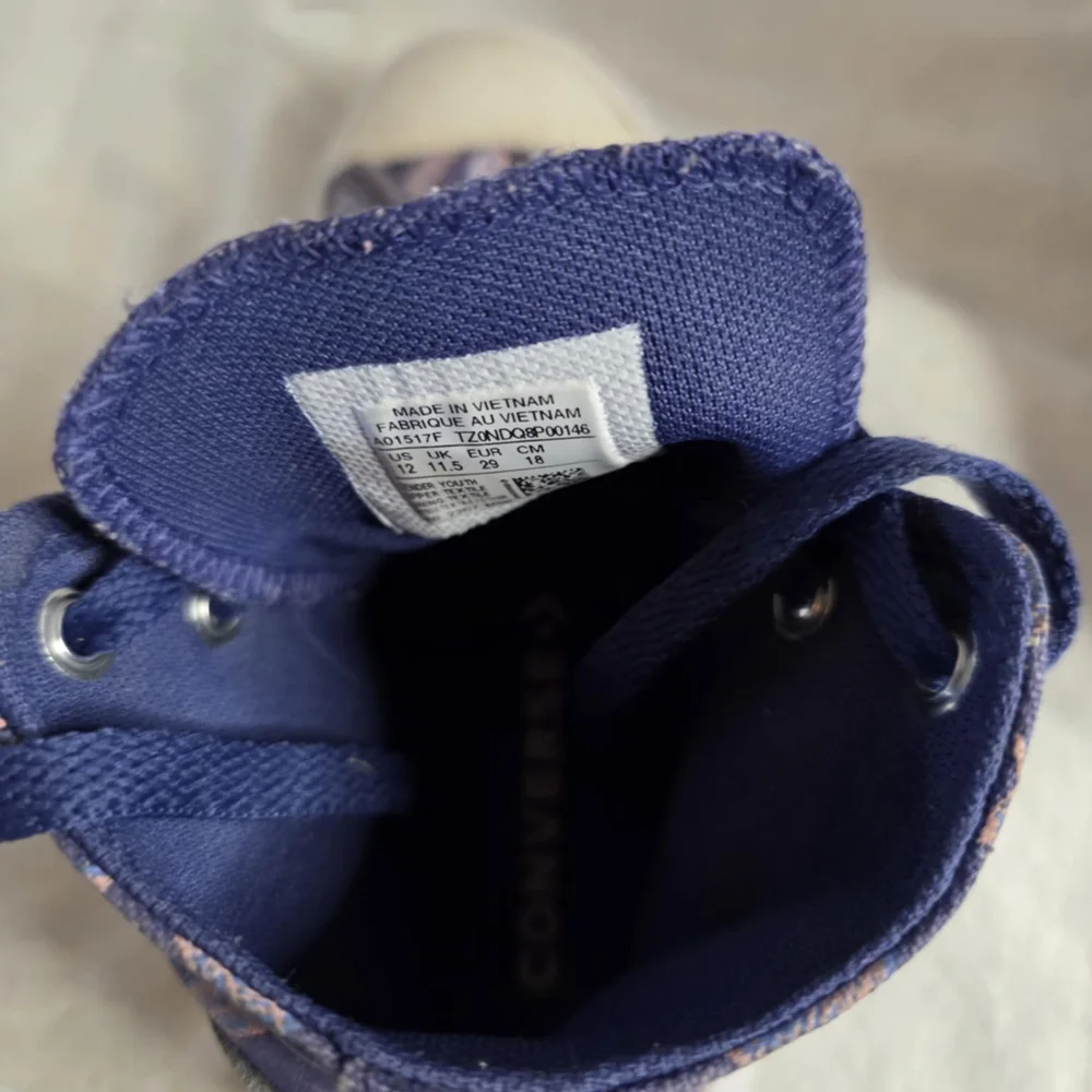 Converse Chuck Taylor Move Hi‎ Canvas Purple Kids Platform Casual Size 12